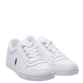 Sneaker Polo Ralph Lauren Court Pelle Bianco ULTIMO NUMERO: 46