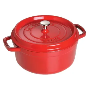 Staub Cast Iron 4-Quart Round Cocotte - Cherry