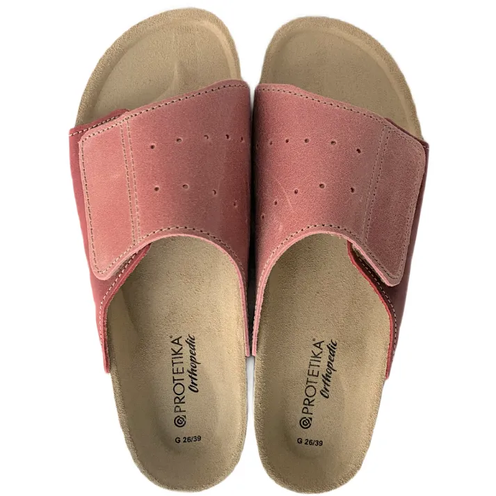 T56: color pink red ladies orthotic sandals