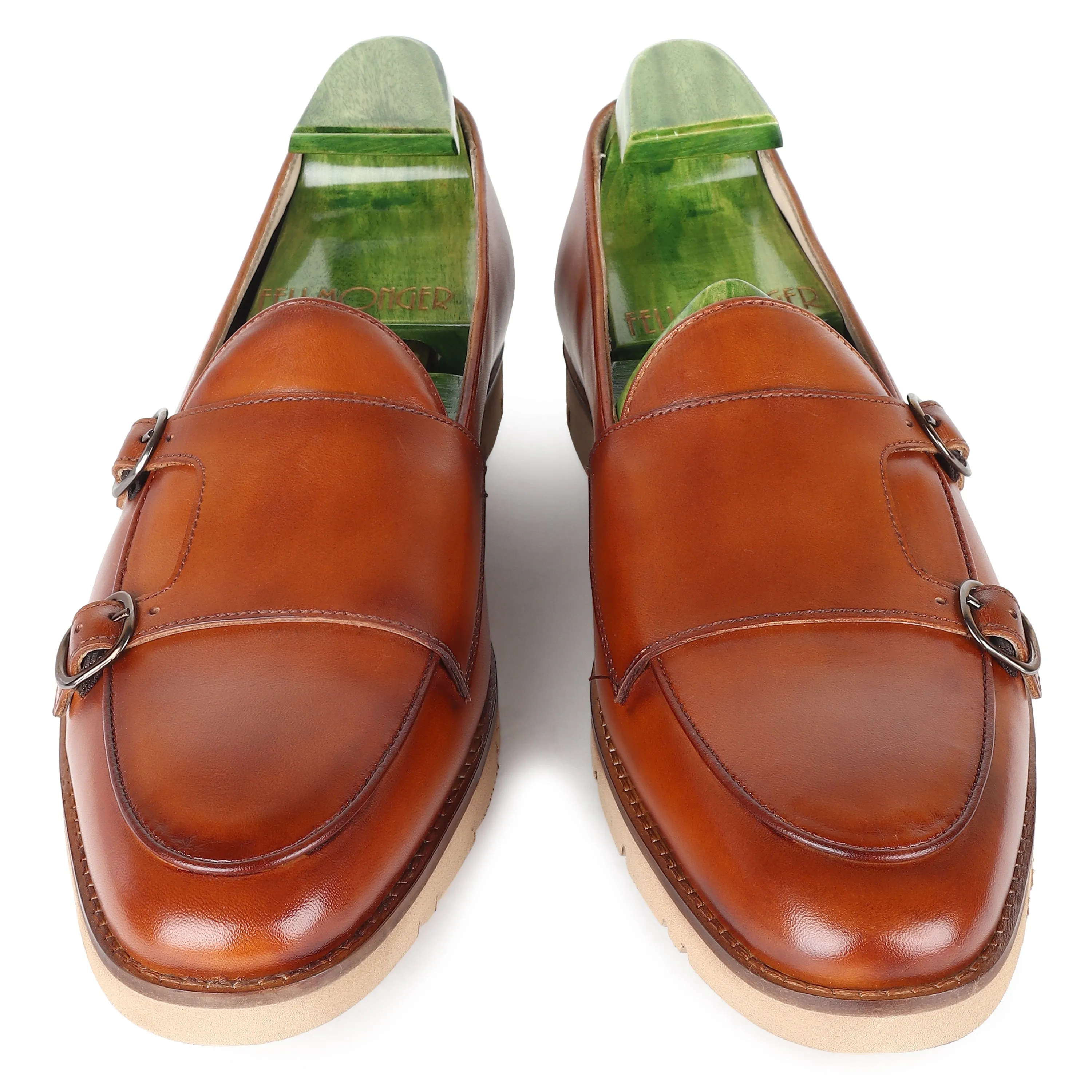 Tan Batwing Slipons With Extralightweight Sole