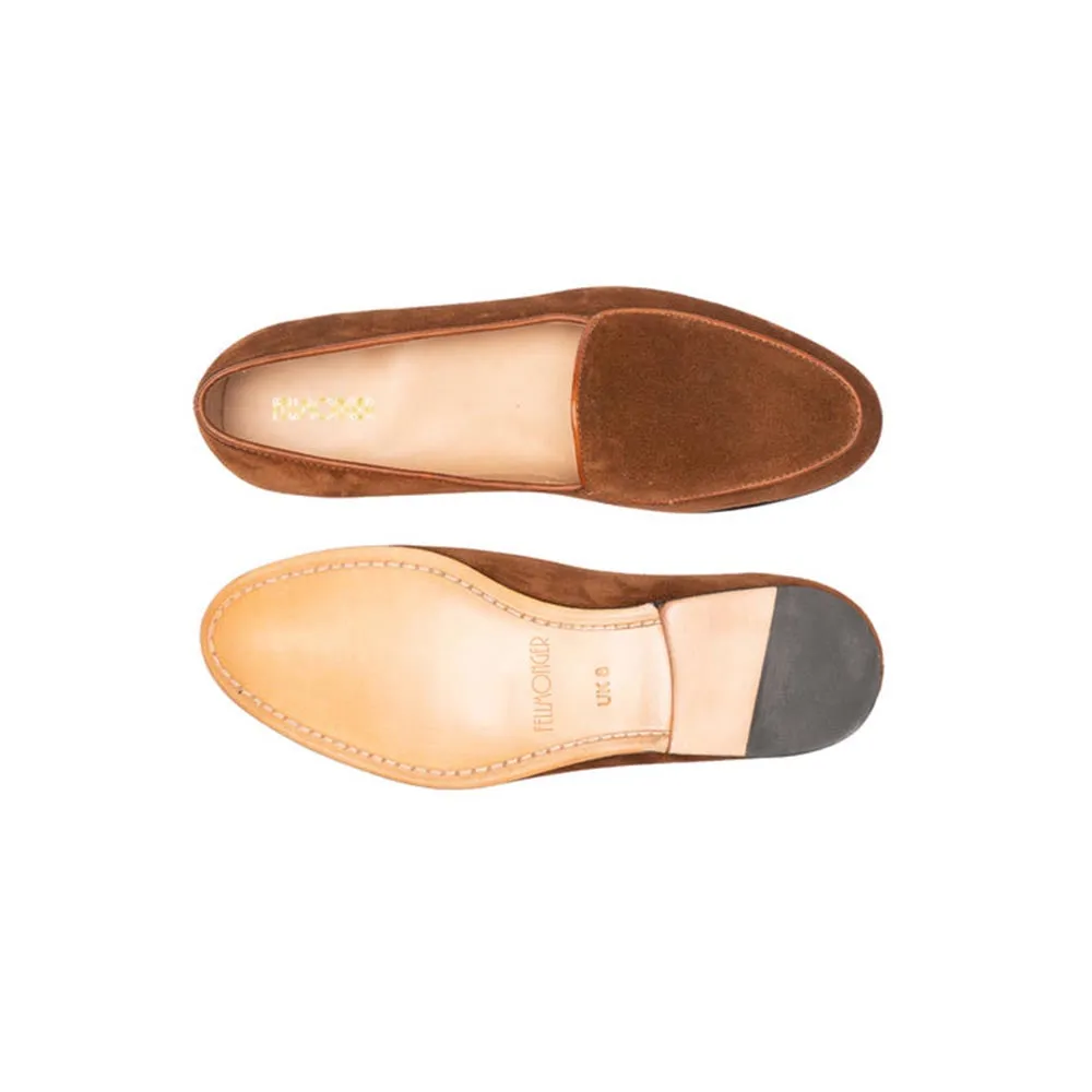 Tan Suede Classic Belgian Slipons