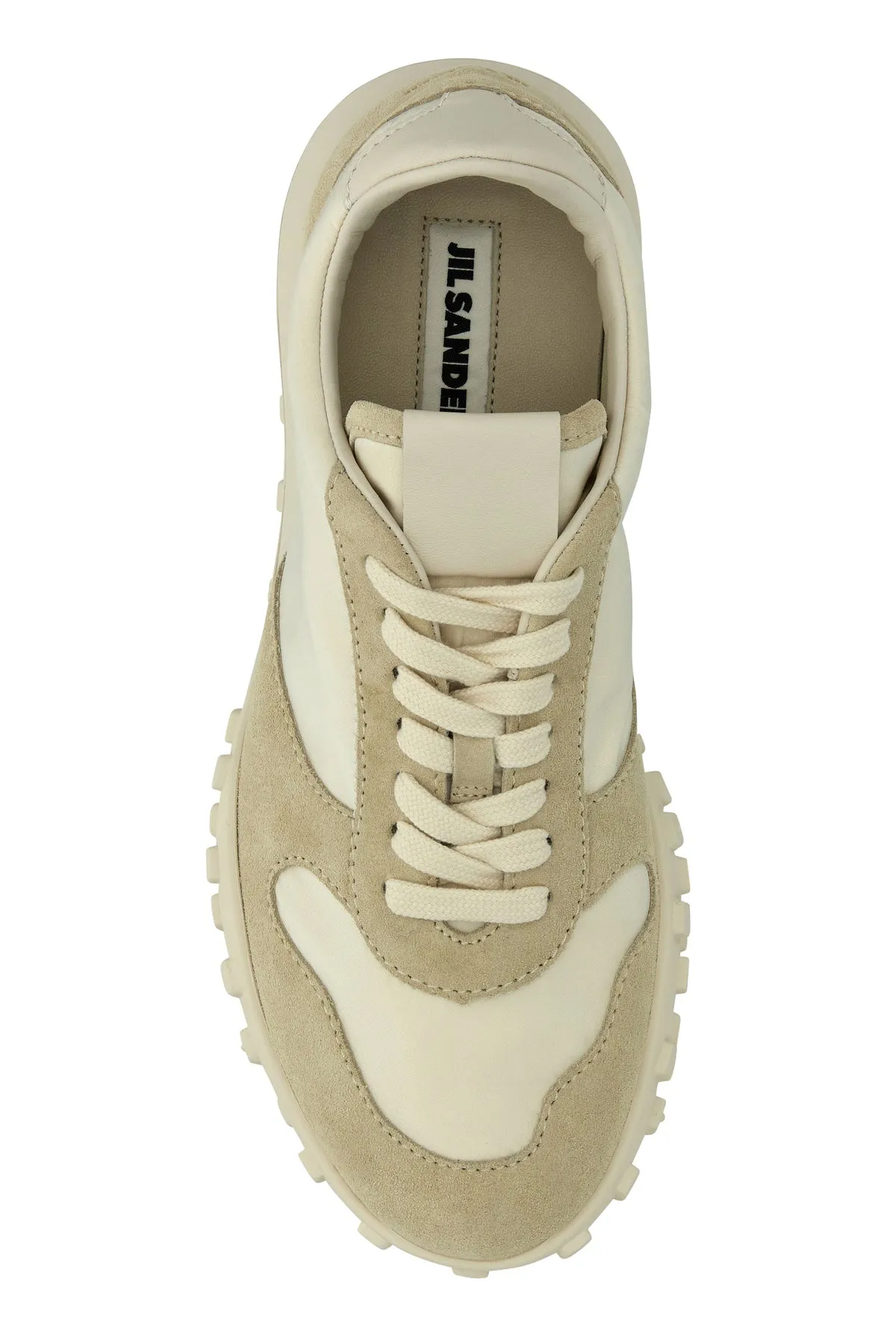 Two-tone fabric and suede Moon sneakers