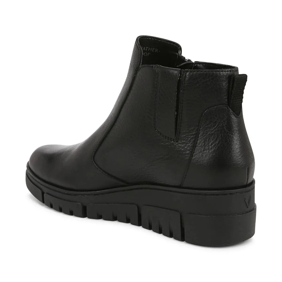 Vionic Uptown Sur Ankle Boot Black Leather Women's