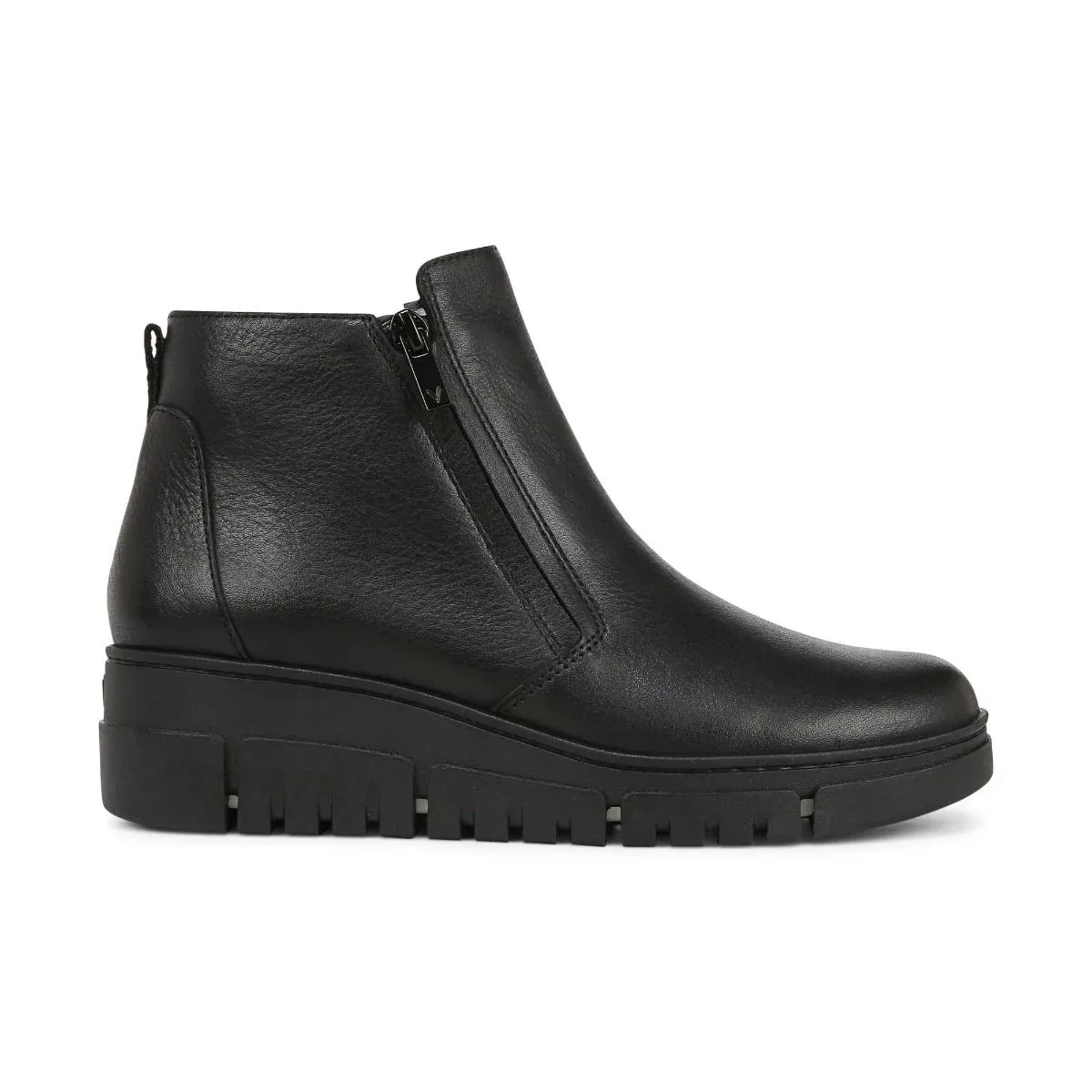Vionic Uptown Sur Ankle Boot Black Leather Women's