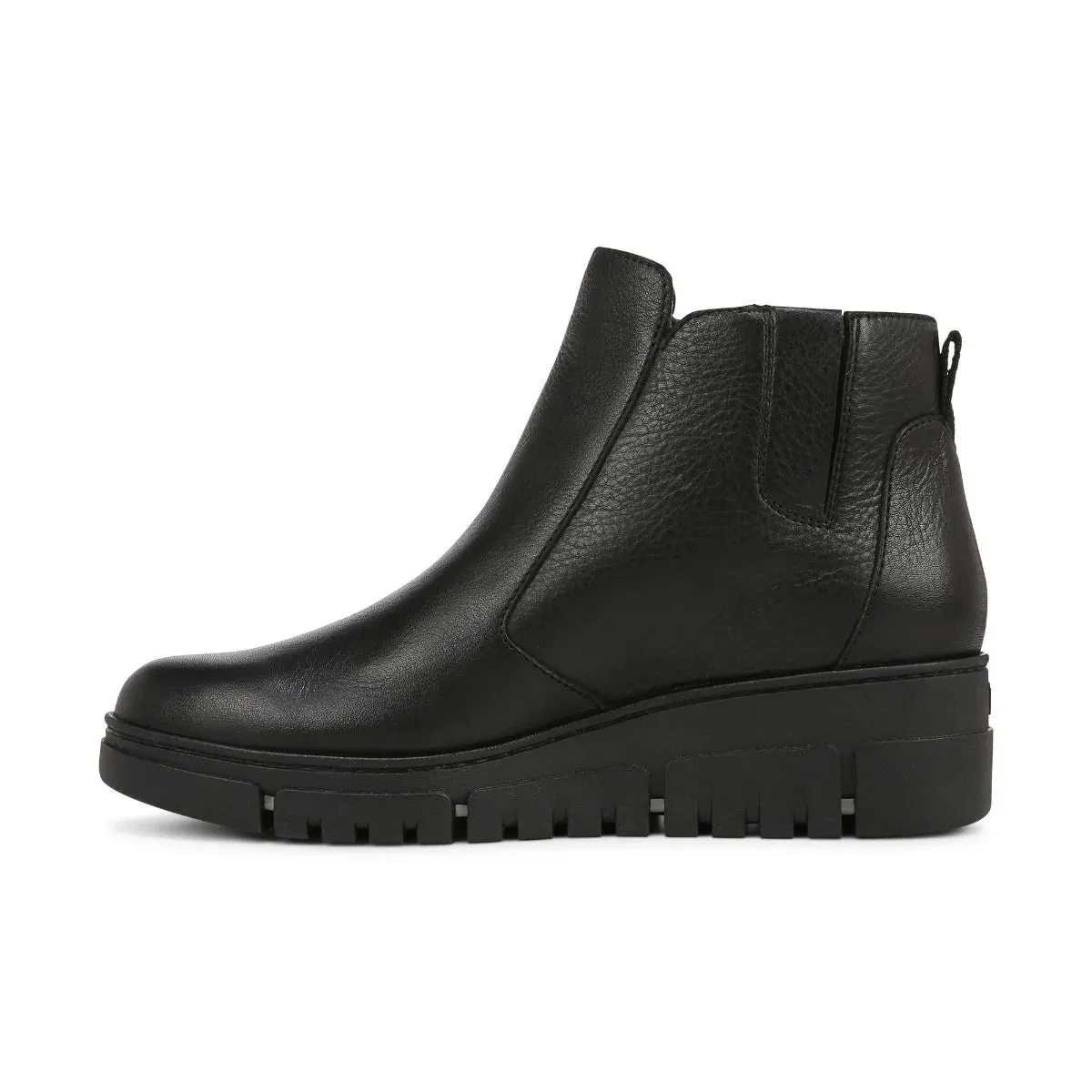 Vionic Uptown Sur Ankle Boot Black Leather Women's