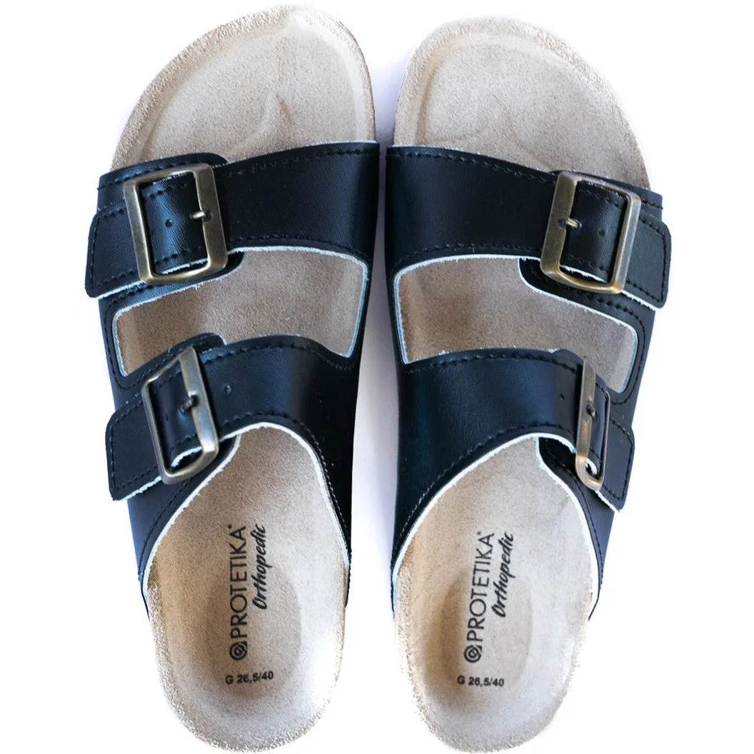 WALKER: colour black - ladies, boys and men orthotic sandals