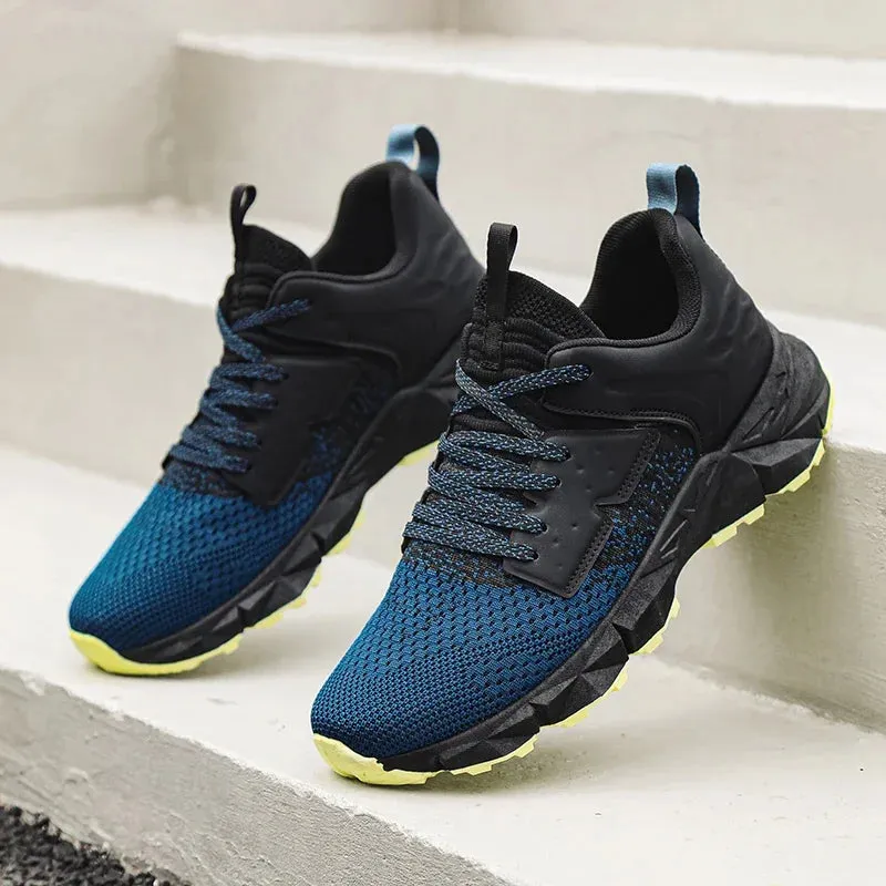 Winter Men Casual Thick-soled Outdoor Mesh Men's Sports Shoes  Fashion Comfortable Breathable Cushioning Running Shoes