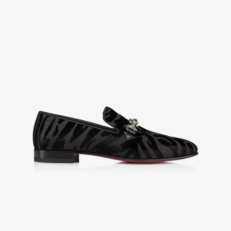Zebra Suede Slip on Loafers